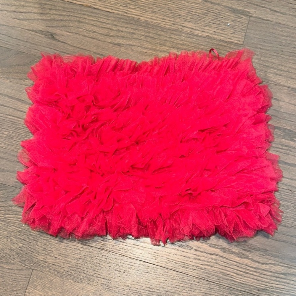 BLOGGER'S FAVE! Zara Knit Strapless Tulle Top Fuchsia - Picture 3 of 3